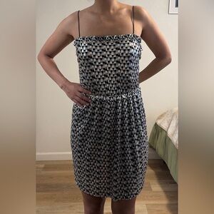 Zara Black and White Checkered Kids Dress